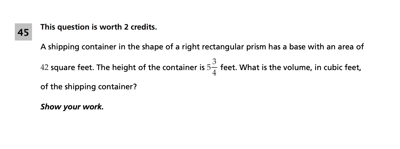 Original screenshot of question 45