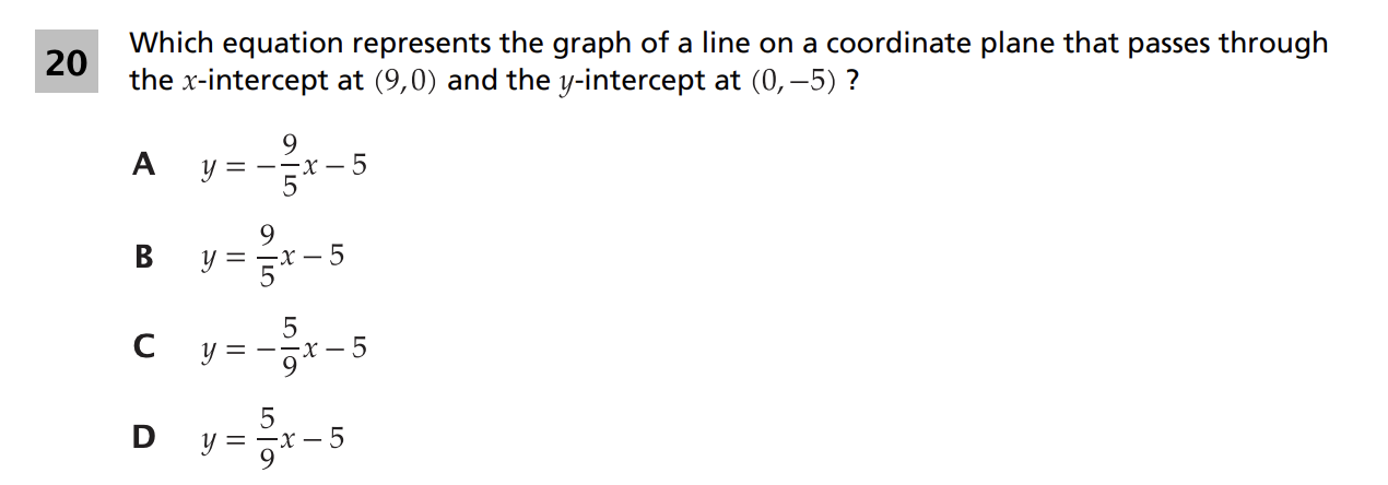 Original screenshot of question 20
