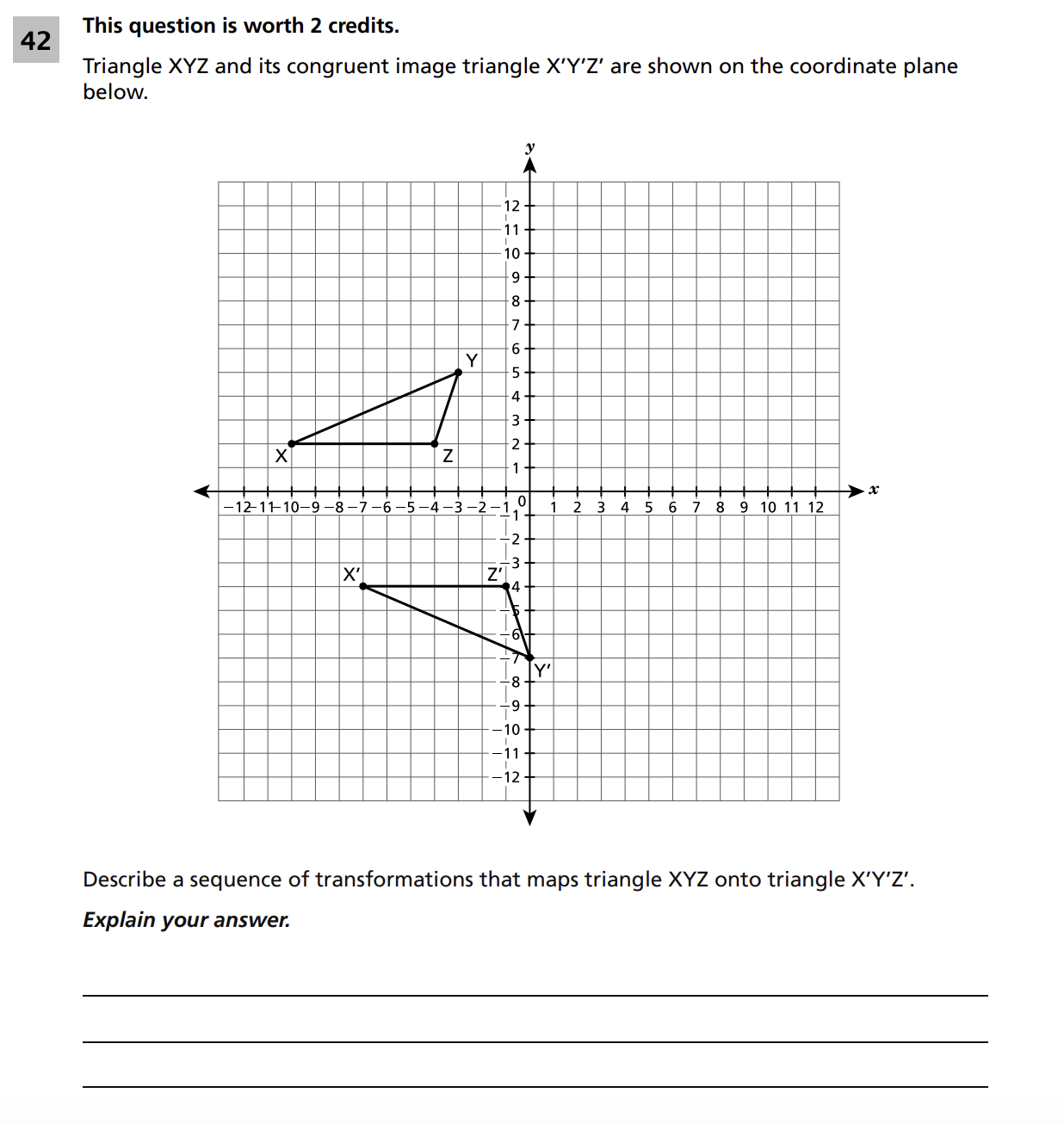Original screenshot of question 42