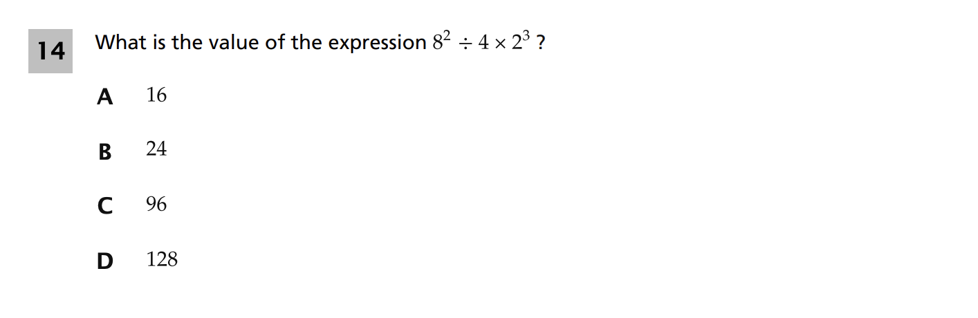 Original screenshot of question 14