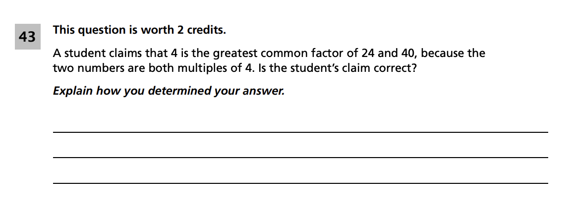 Original screenshot of question 43
