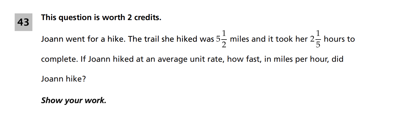 Original screenshot of question 43