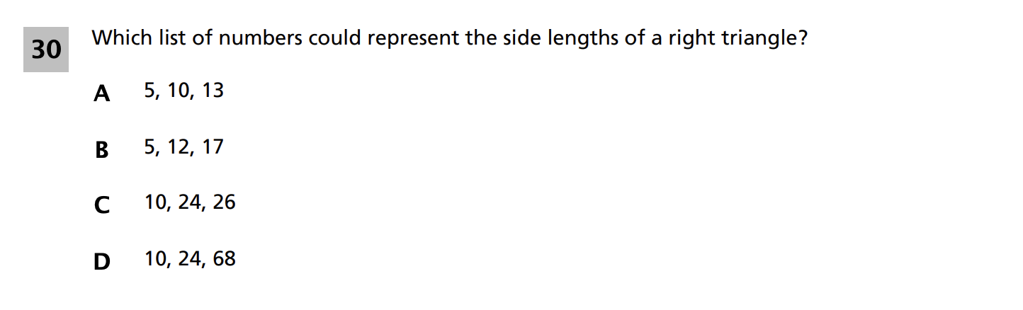 Original screenshot of question 30