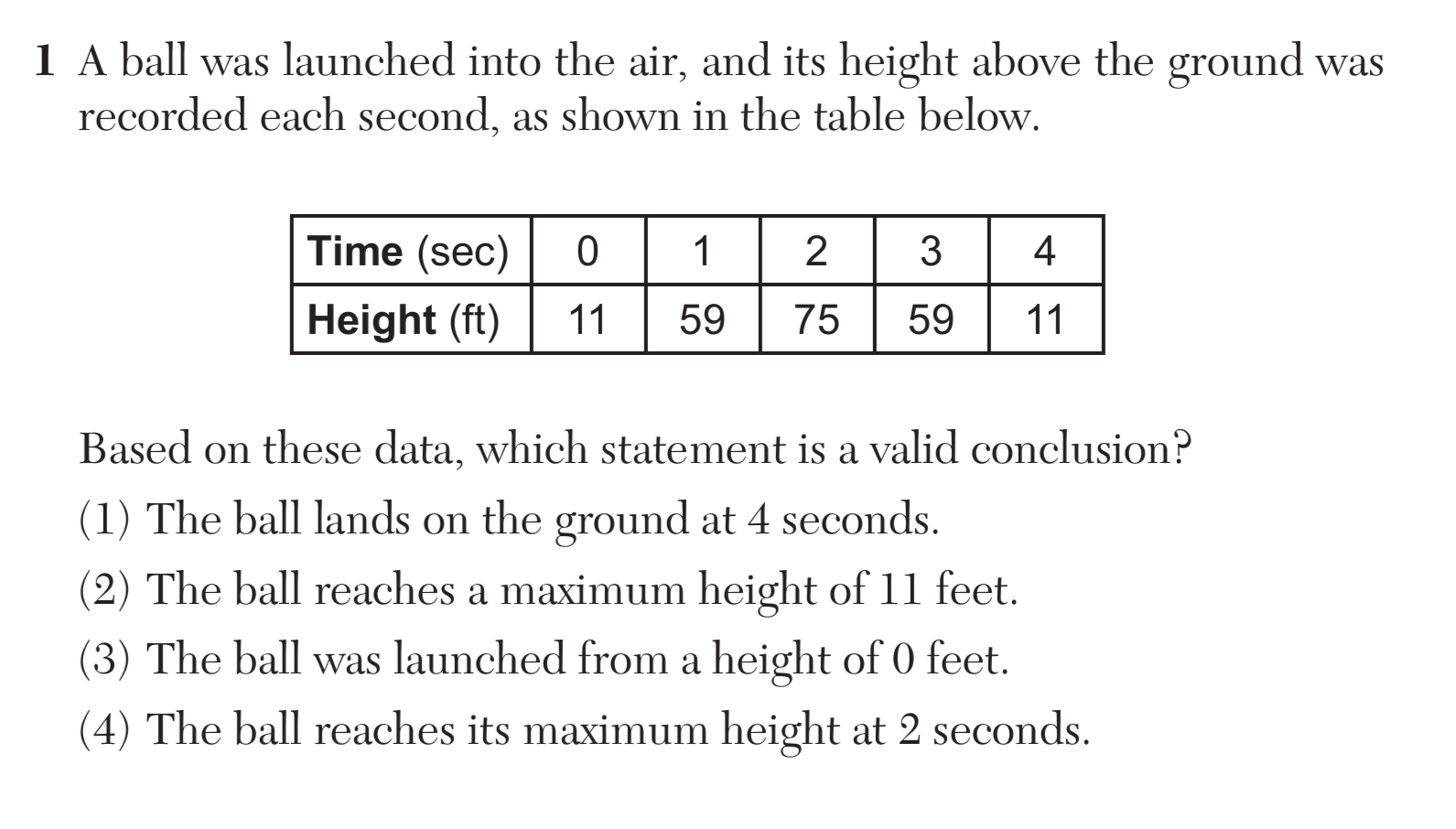 Regents June 2024 Question 1