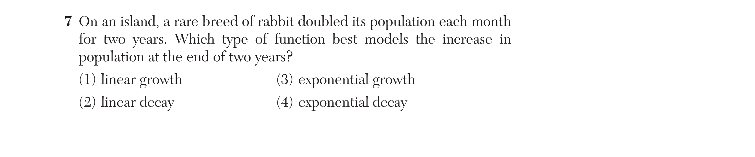 Regents June 2024 Question 7