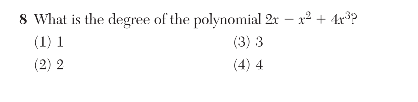 Regents June 2024 Question 8