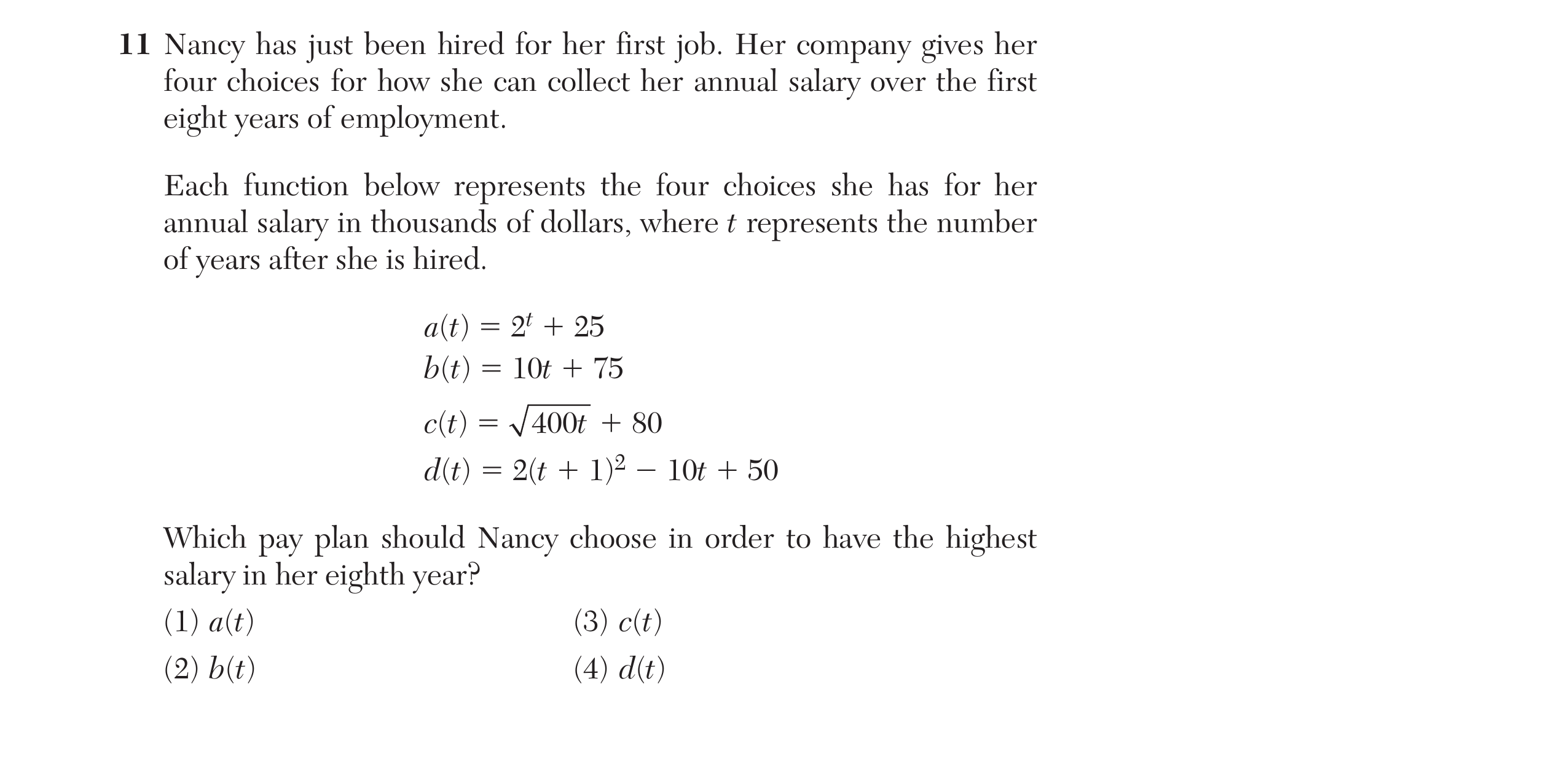 Regents June 2024 Question 11