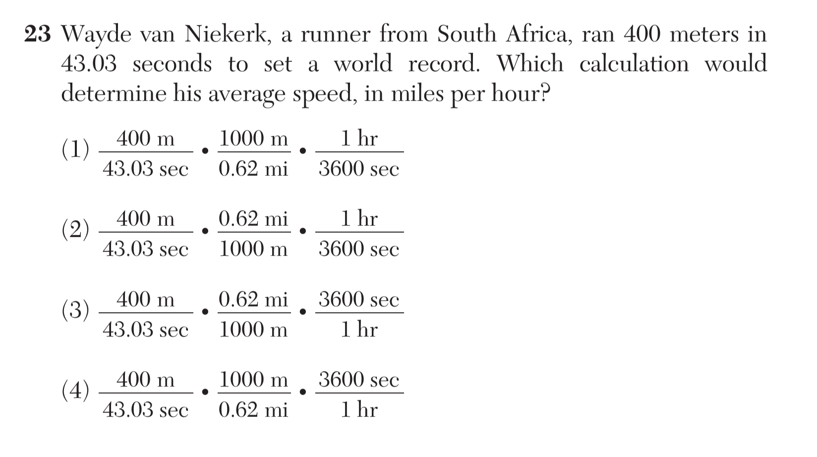 Regents June 2024 Question 23