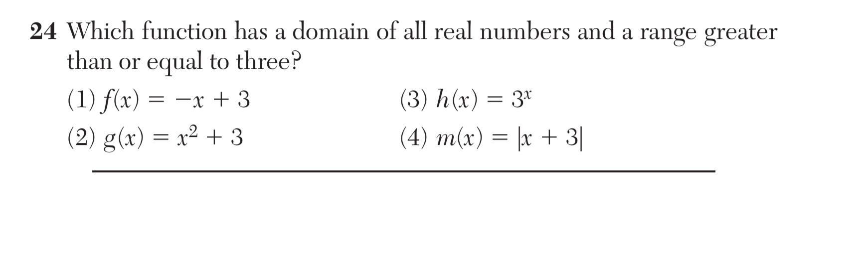 Regents June 2024 Question 24