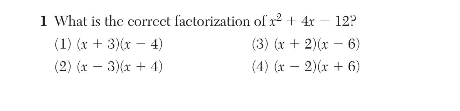 Regents August 2024 Question 1