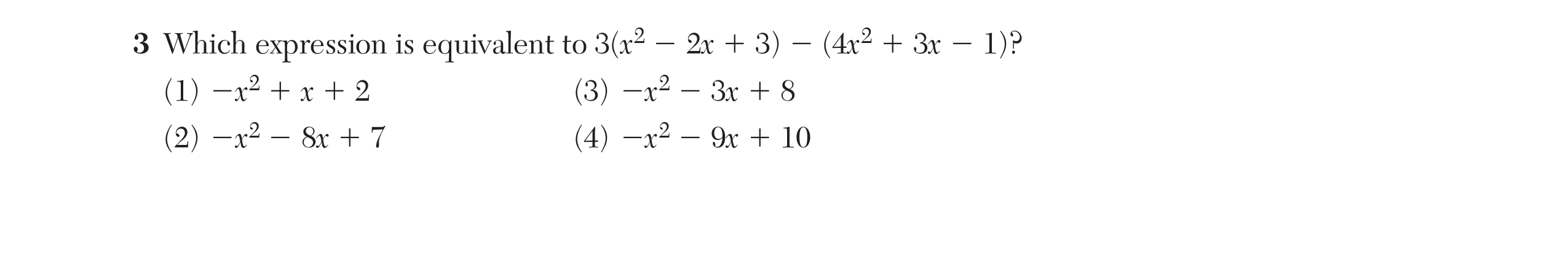 Original screenshot of question 3