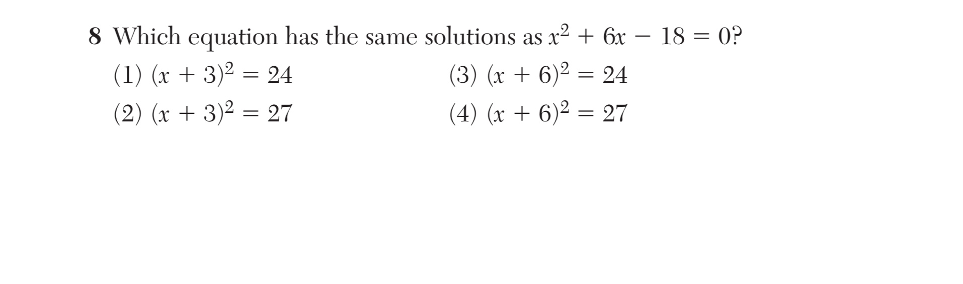 Regents August 2024 Question 8