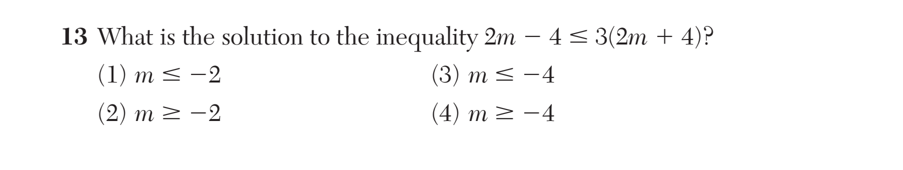 Regents August 2024 Question 13