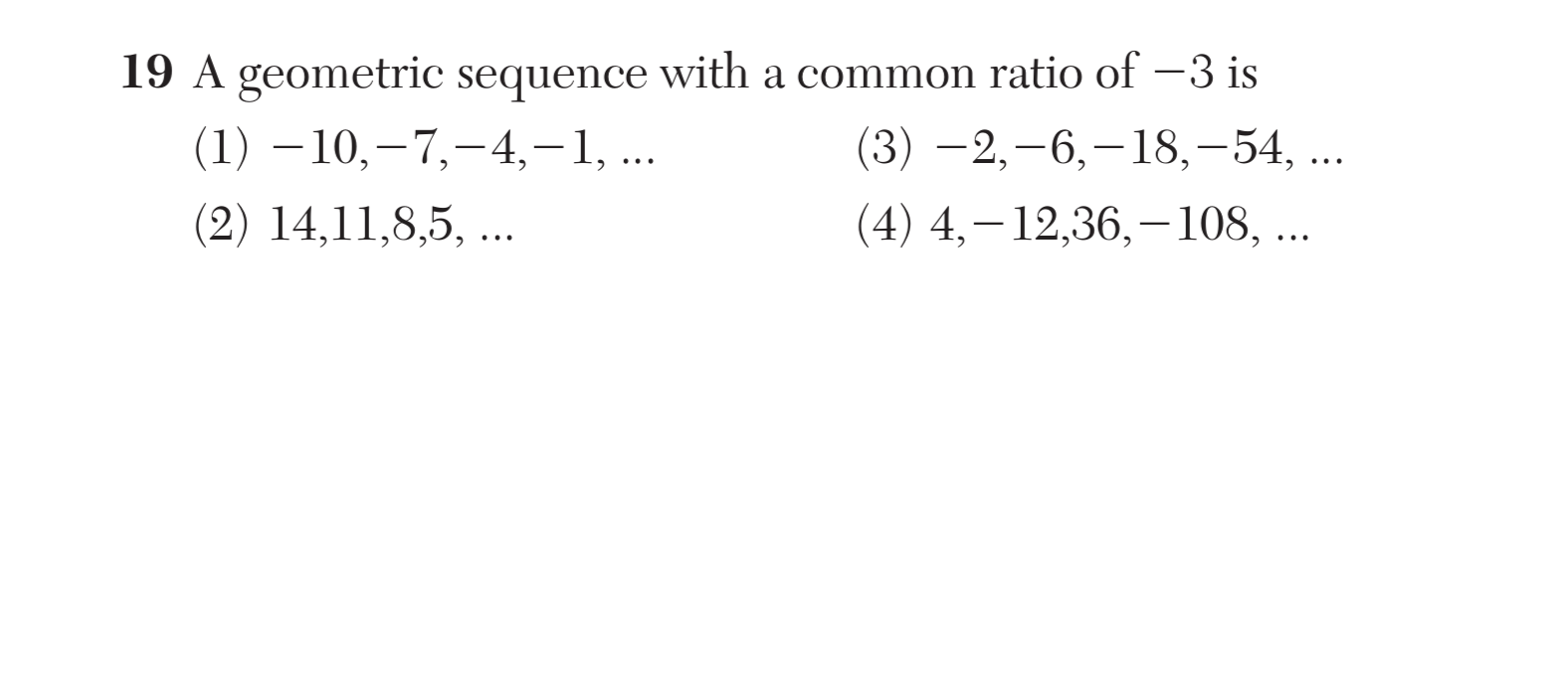 Regents August 2024 Question 19