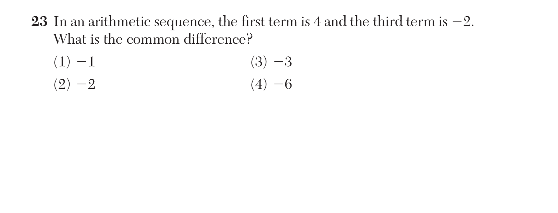 Original screenshot of question 23