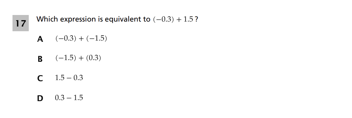 Original screenshot of question 17