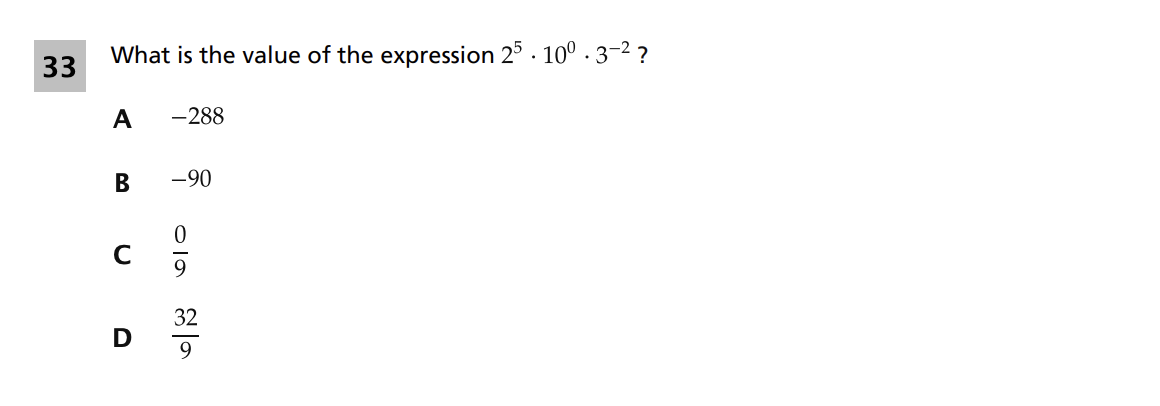 Original screenshot of question 33