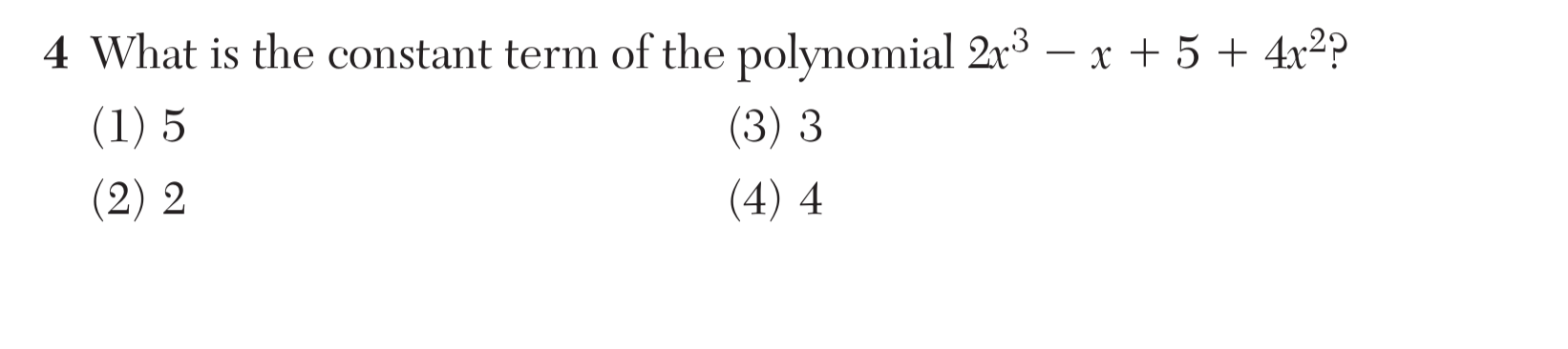 Regents January 2025 Question 4