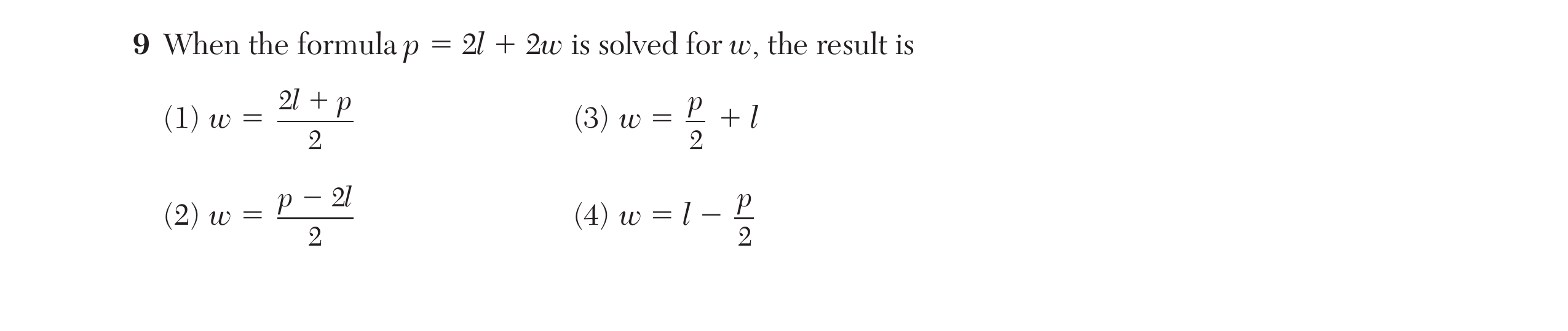 Regents January 2025 Question 9