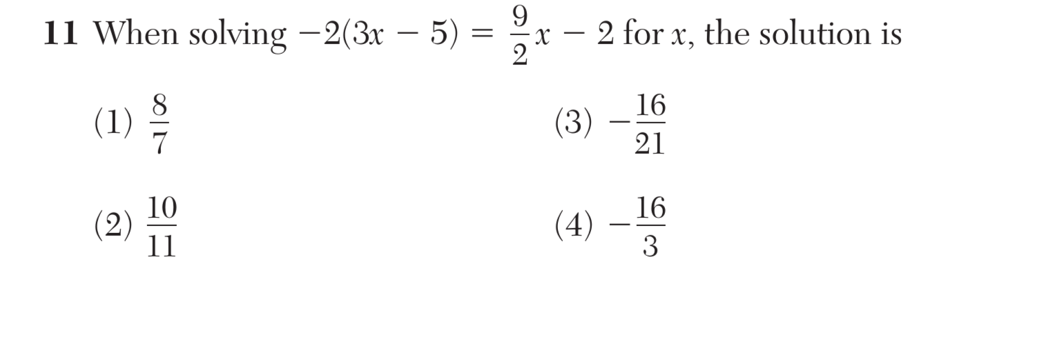 Regents January 2025 Question 11