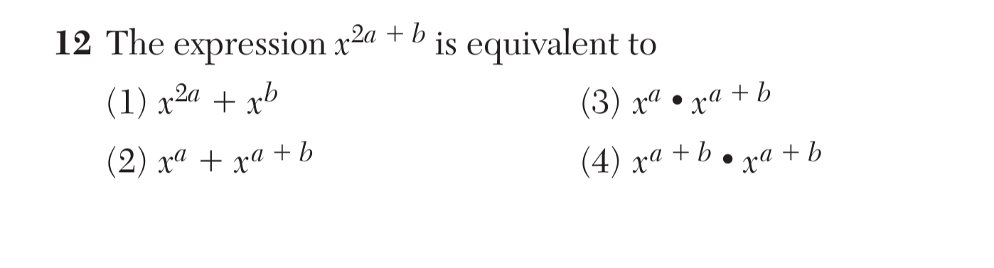 Regents January 2025 Question 12