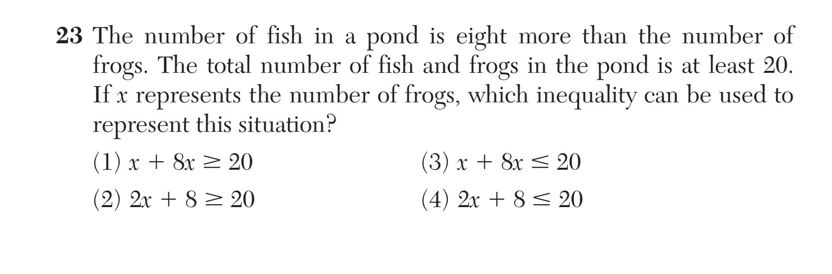 Regents January 2025 Question 23