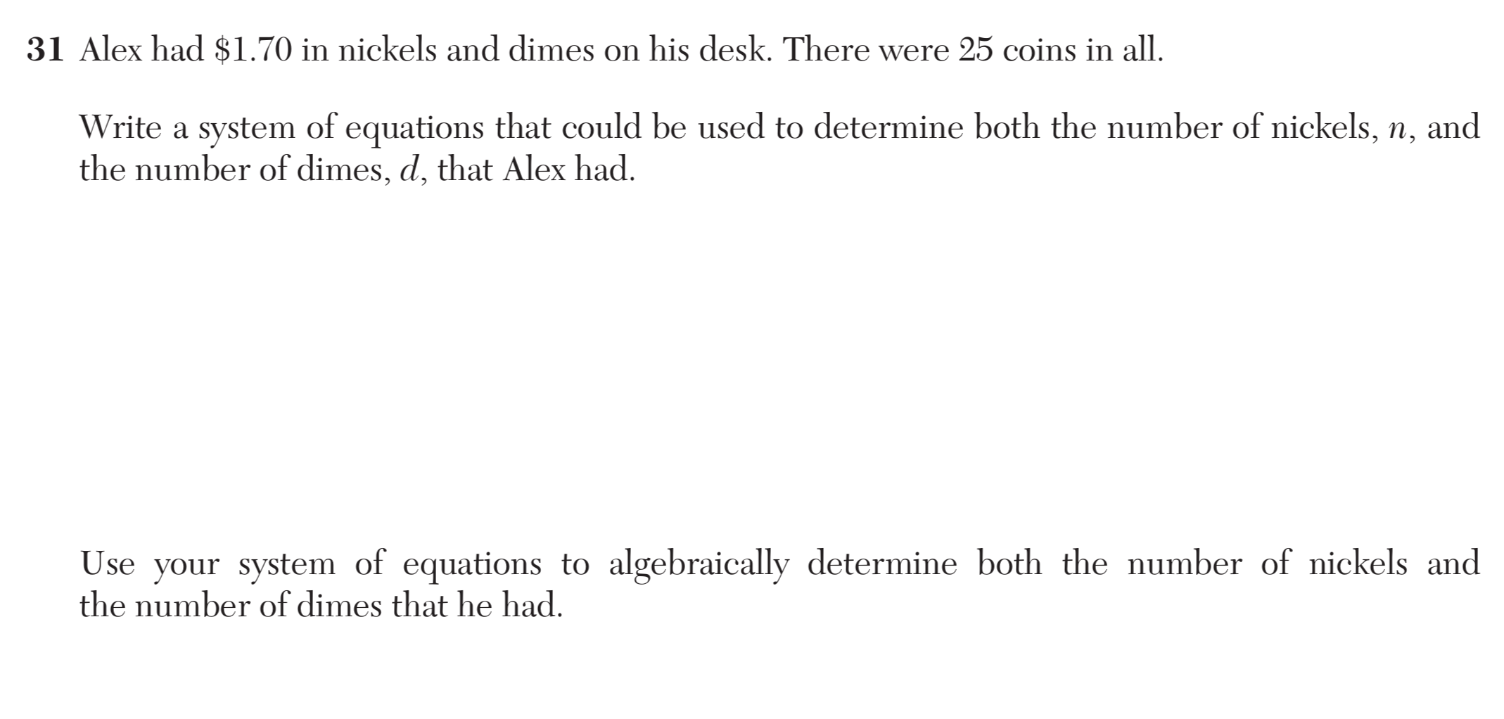 Regents January 2025 Question 31