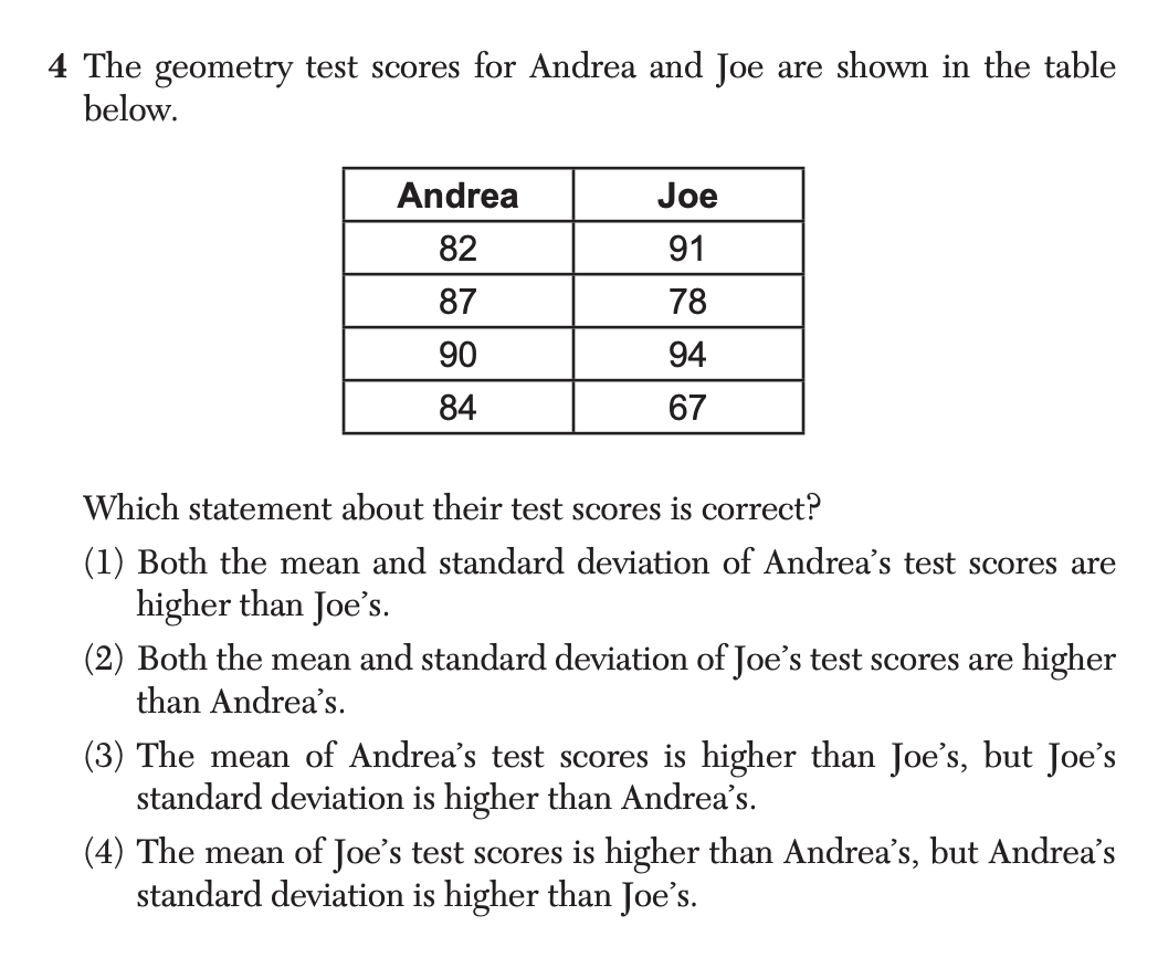 Regents June 2025 Question 4