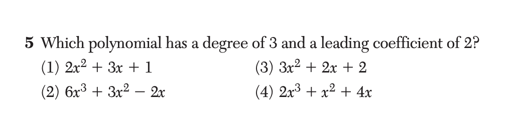 Regents June 2025 Question 5
