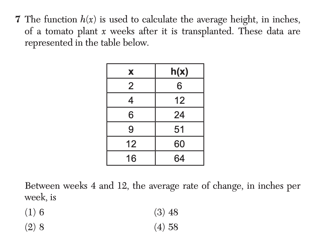 Regents June 2025 Question 7