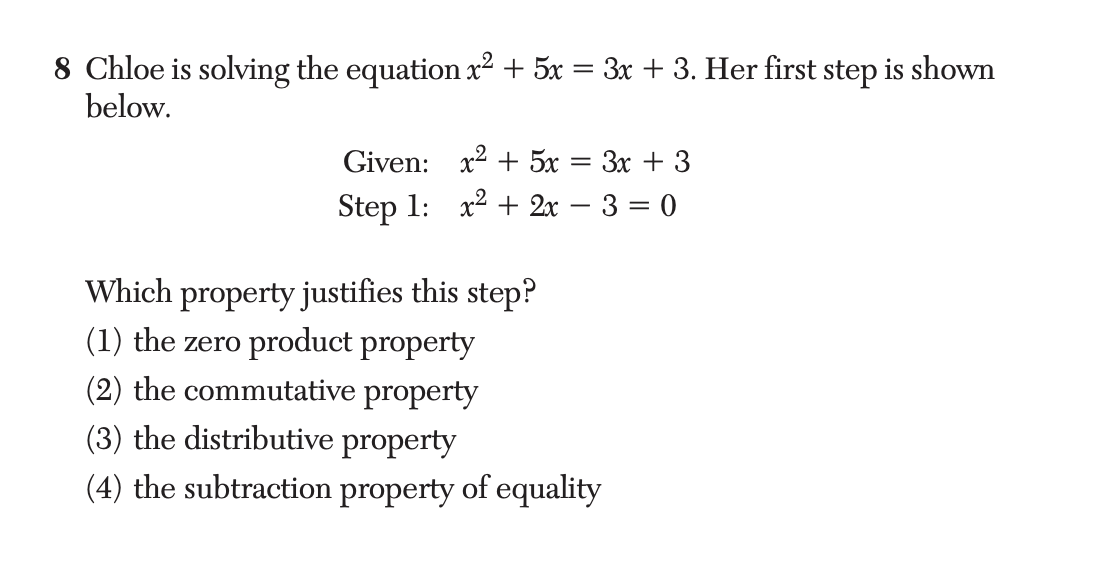 Original screenshot of question 8
