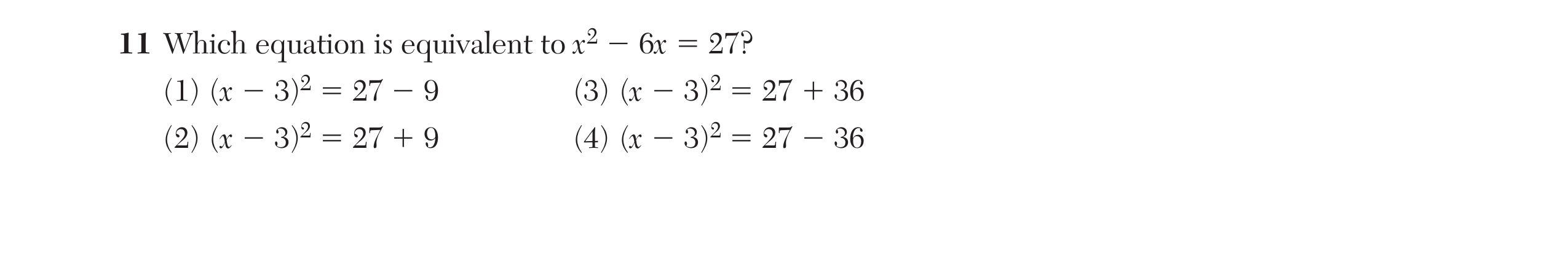 Regents June 2025 Question 11