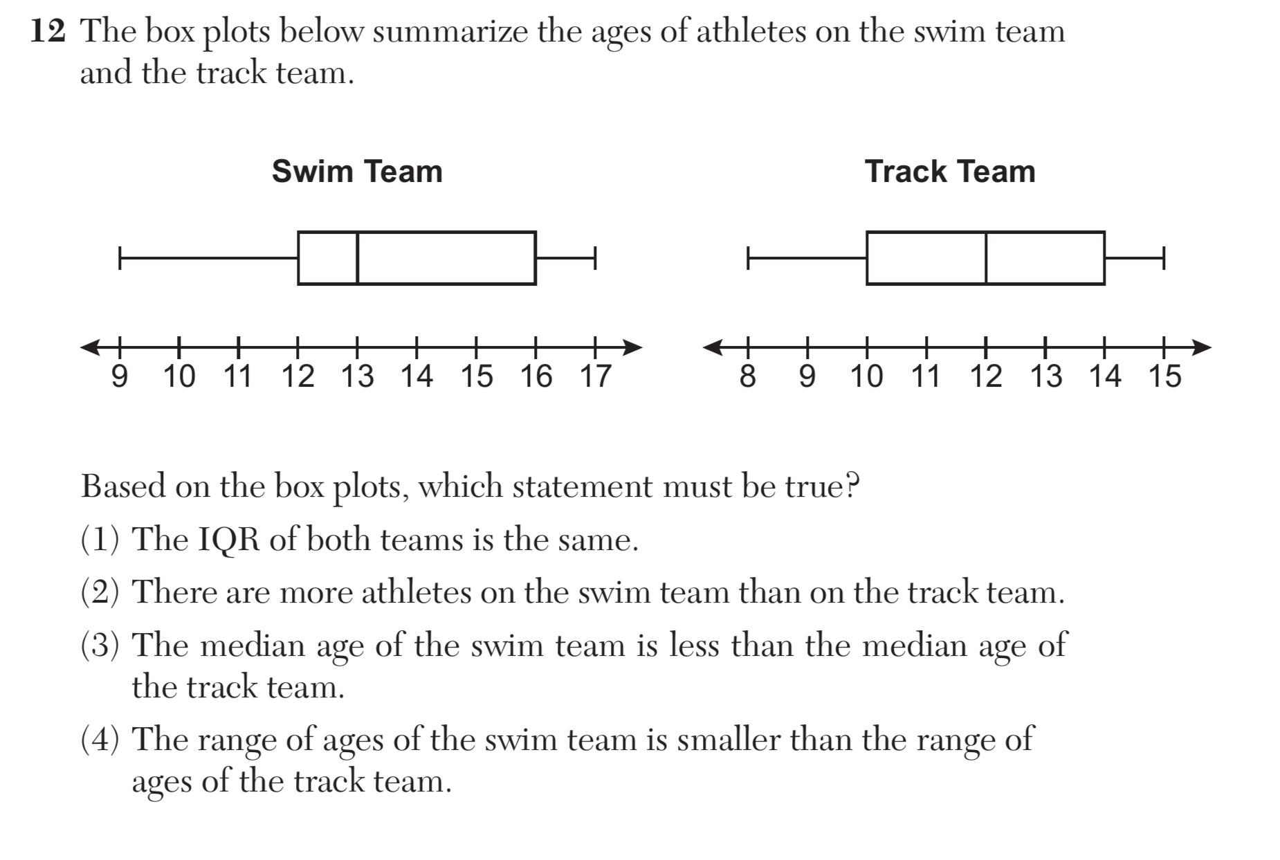 Regents June 2025 Question 12