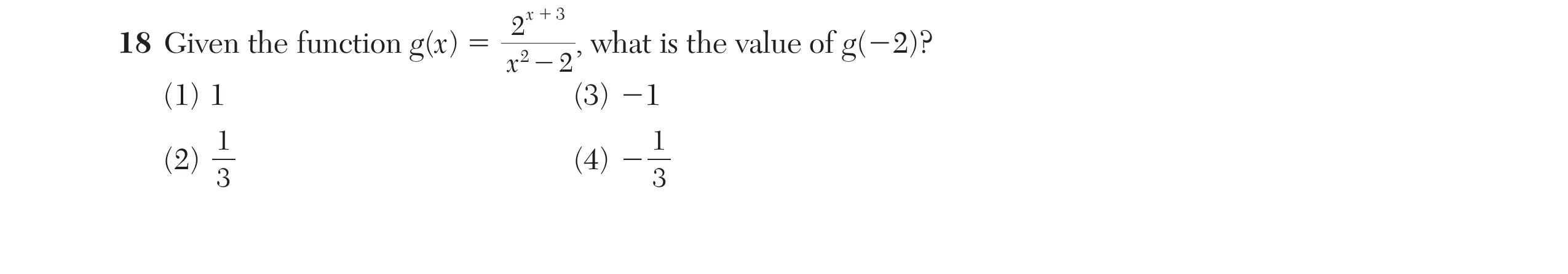 Regents June 2025 Question 18