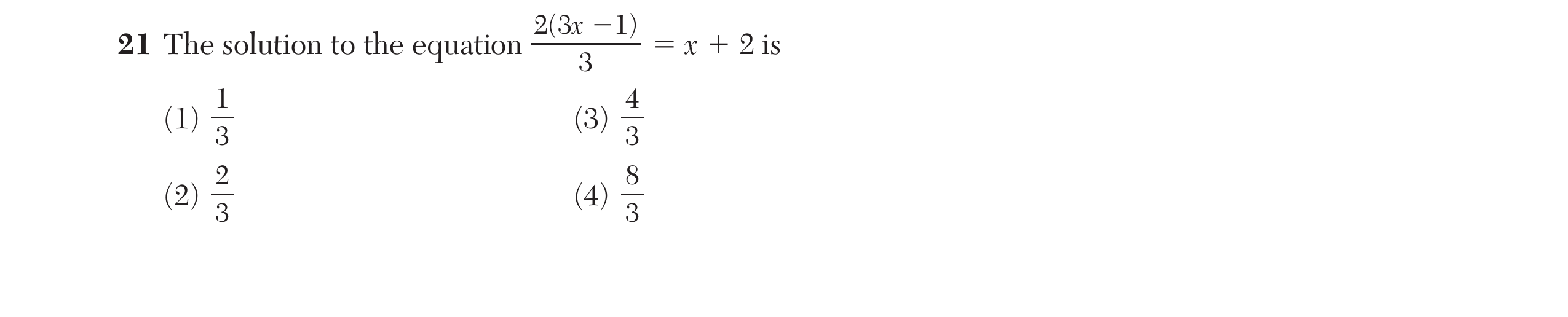 Regents June 2025 Question 21