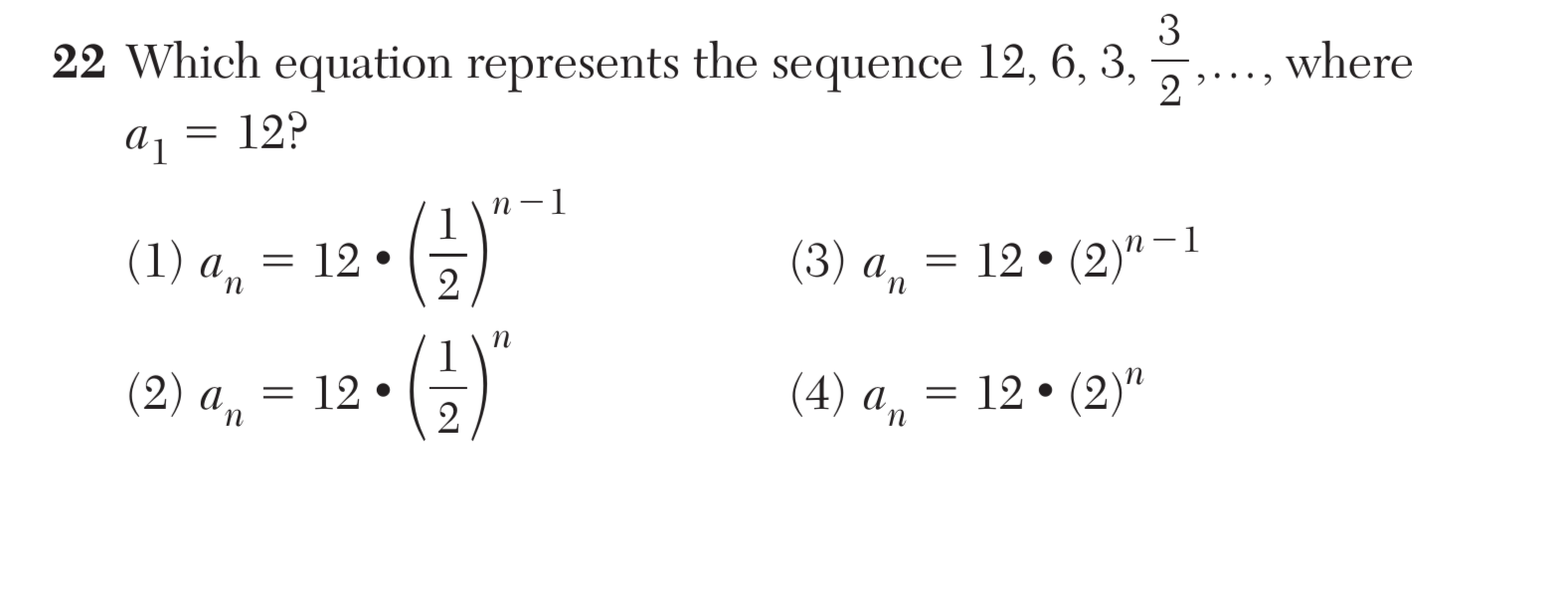 Regents June 2025 Question 22