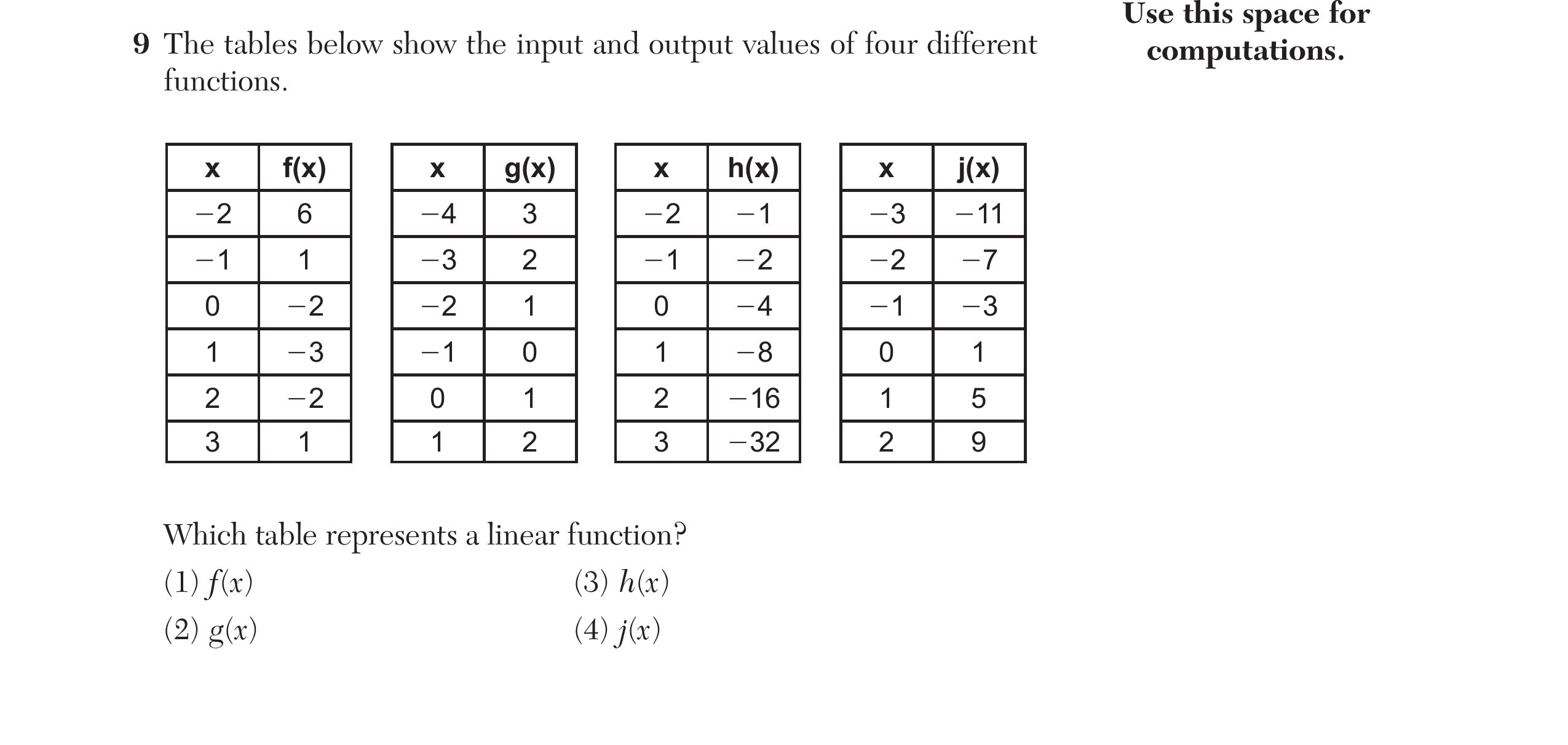 Regents August 2025 Question 9
