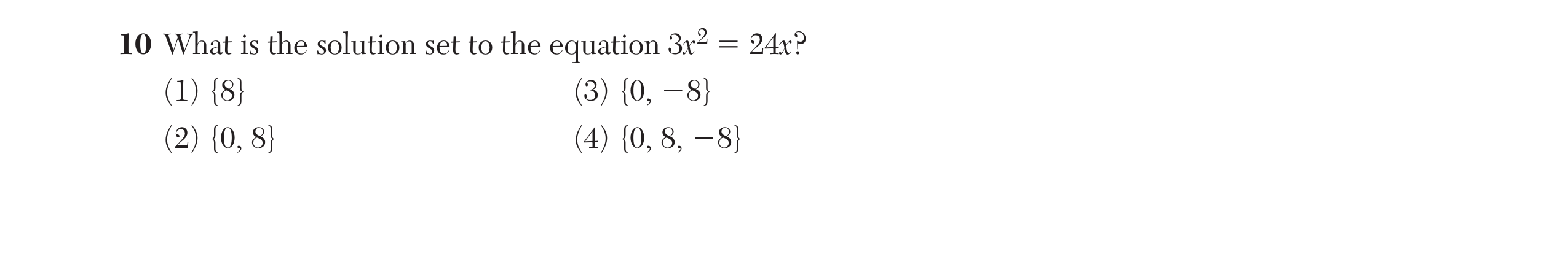 Regents August 2025 Question 10