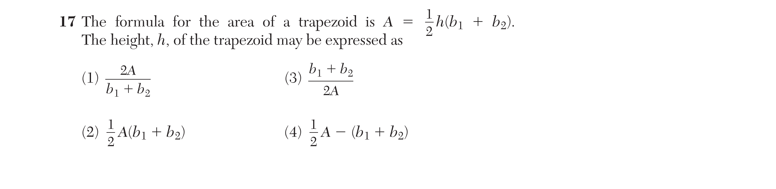Regents August 2025 Question 17