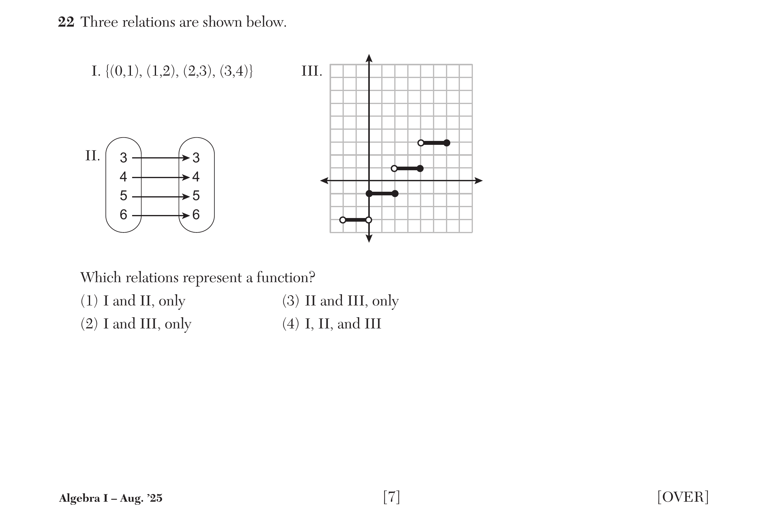 Regents August 2025 Question 22