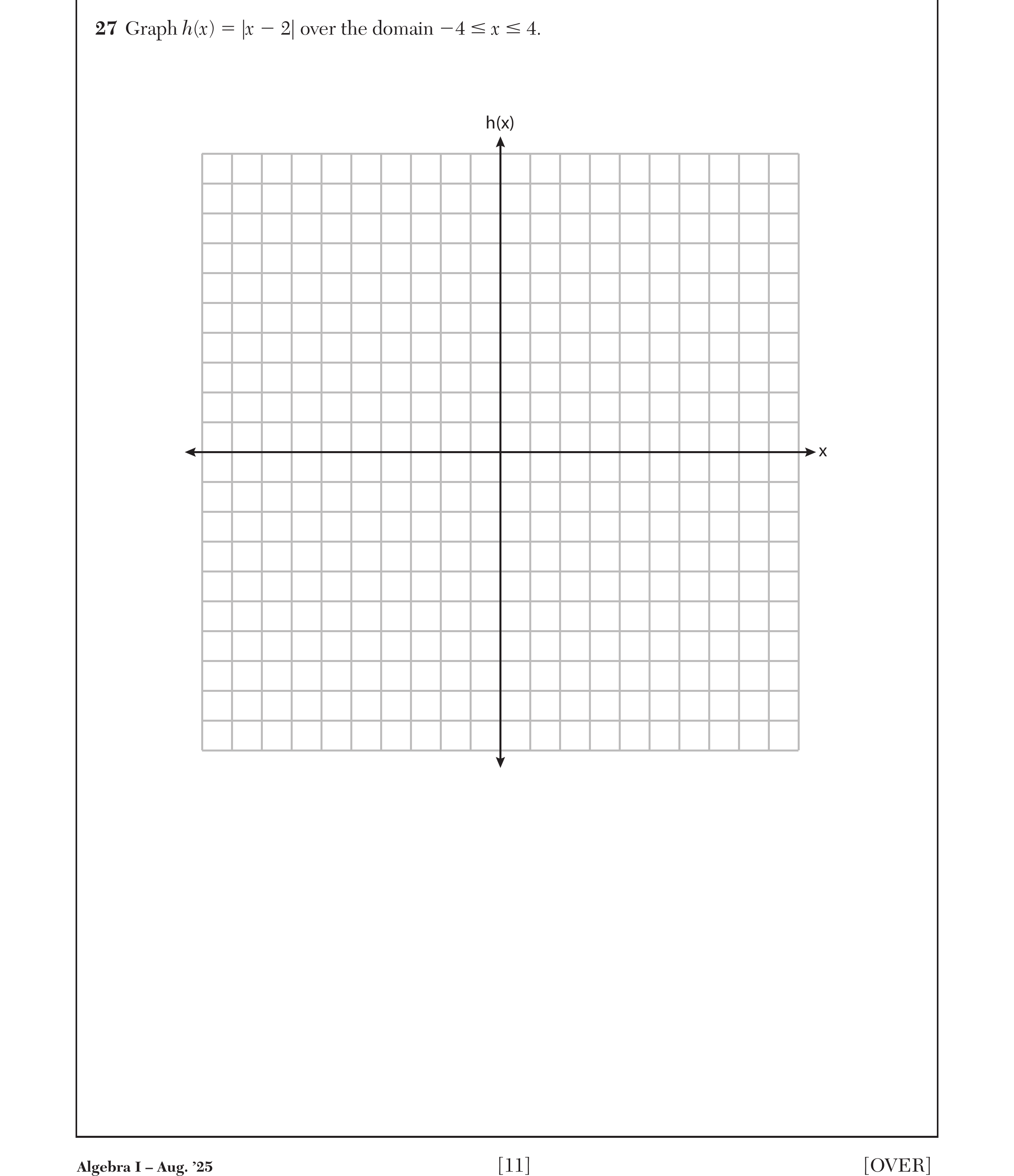 Regents August 2025 Question 27