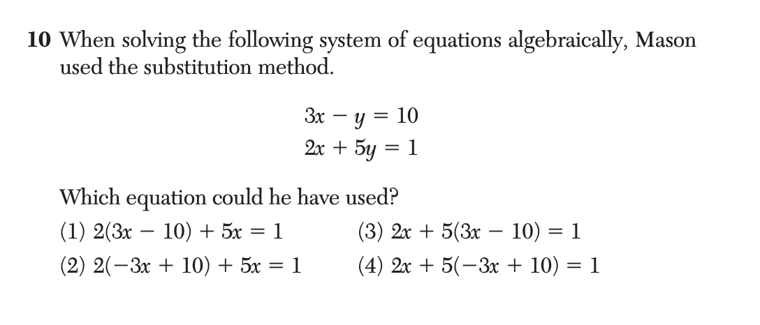Original screenshot of question 10