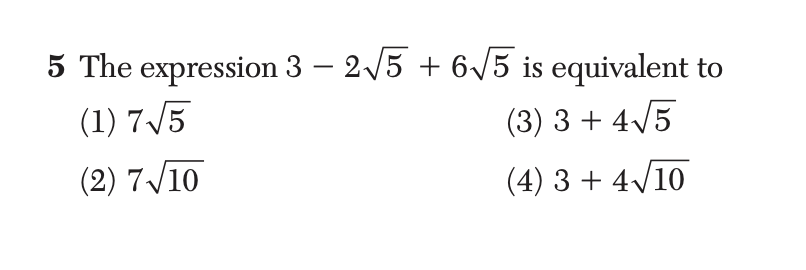 Original screenshot of question 5